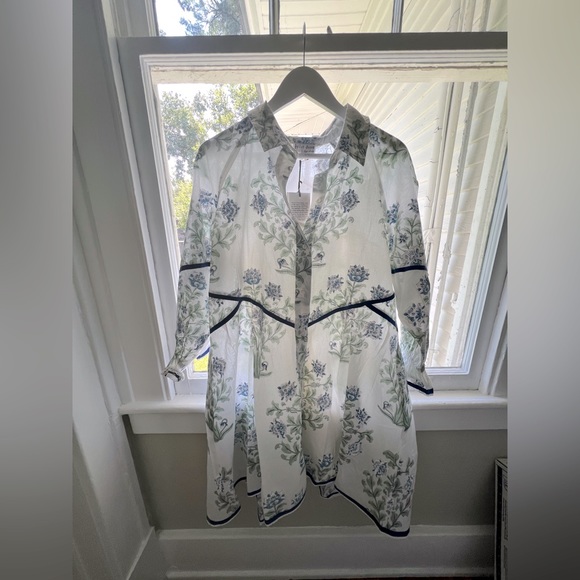 Juliet Dunn Raglan Shirt Dress in Japanese Floral Size 2 (Medium) - Picture 1 of 7
